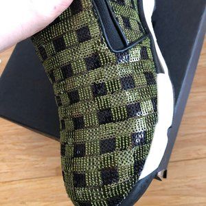 PINKO Sneakers Partly Leather Lining Sequin1 Panel